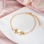 Pulsera personalizada con 1 a 4 nombres grabados y corazones regalo de aniversario de boda y Día de la Madre para ella