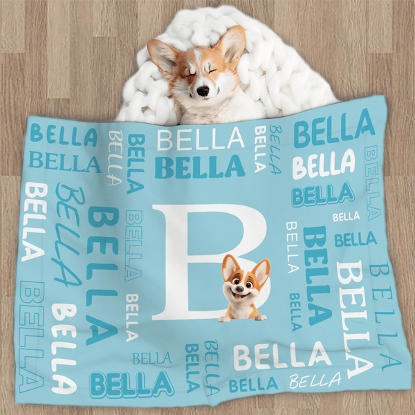 Coperta personalizzata carina 3D Cartoon Multicolor morbida per animali domestici con nome Forniture per animali domestici Regalo di compleanno per gli amanti dei cani e dei gatti
