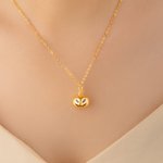 Personalised Pumpkin Birthstone Necklace Dainty Jewellery Birthday Anniversary Halloween Gift for Women