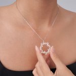 Personalised Circular 3-5 Names Necklace Birthday Anniversary Christmas Gift for Women