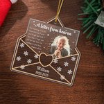 Gepersonaliseerd Lettervormig Foto Acryl Ornament met Naam Tekst en Jaar Kerst Gedenk Cadeau voor Familie