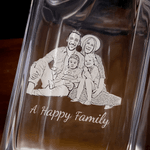 Personlig graverad foto whisky karaff glas trä förvaringslåda set med text födelsedag julklapp för bartender man