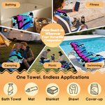 Personalized Stylish Graffiti Oversized Quick Dry Beach Towel with Name Beach Party Travel Essentials Birthday Gift for Kids Family