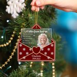 Gepersonaliseerd Lettervormig Foto Acryl Ornament met Naam Tekst en Jaar Kerst Gedenk Cadeau voor Familie