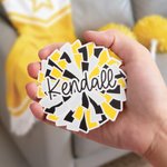 Personalized 3D Printed Cheer Pom Pom Bag Charm Accessories for Bogg Christmas Birthday Gift for Her Cheerleaders