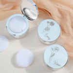 Scatola per il trucco personalizzata con nome e polvere, regalo di compleanno per le donne.