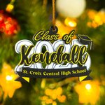 Personalised Graduation Cap Wooden Ornament with School Name Year and Name Home Decor Christmas Gift for Graduates Friends