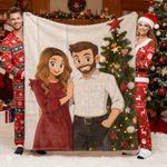 Personalizzato Cartoon foto morbida coperta di lancio Home Decor Natale compleanno regalo per le coppie famiglia amici