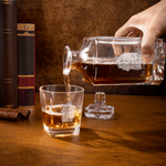 Personlig graverad foto whisky karaff glas trä förvaringslåda set med text födelsedag julklapp för bartender man