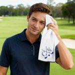 Personalized Embroidered Golf Club Pattern Waffle Golf Towel with Name and Hanging Clip Sports Accessories Birthday Gift for Golf Players Lovers