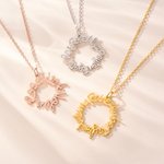 Personalised Circular 3-5 Names Necklace Birthday Anniversary Christmas Gift for Women