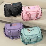 Personalisierte Multi-Compartment bestickt Pferdegesicht wasserdicht Reisetasche mit Namen und Schultergurt Pferdesport Spieltag Geschenk für Pferdeliebhaber