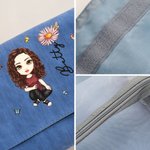 Personalizada Nacimiento Flor Caricatura Personaje Bolsa de Maquillaje con Nombre Viaje Esenciales Boda Fiesta Cumpleaños Regalo para Mujeres