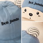 Personalisierte Adorable Multicolor bestickt Bär Hut mit Namen 3-18 Monate Baby Zubehör Geburtstag Weihnachten Geschenk für Babys Eltern