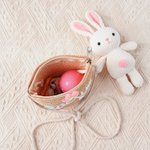 Gepersonaliseerde Boho Bloem Verstelbaar Riet Crossbody Tas met Garen Naam Verjaardag Bruiloft Kerstcadeau voor Peuters Bloemen Meisjes Kinderen