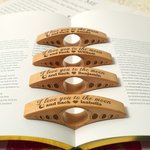 Porte-livres en bois avec nom gravé Cadeau de club de lecture pour les amoureux des livres