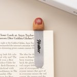 Personalized Textured Finger Bookmarks with Name Halloween Novelty Gift for Book Lovers