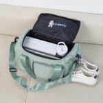 Personalisierte Multi-Compartment bestickt Pferdegesicht wasserdicht Reisetasche mit Namen und Schultergurt Pferdesport Spieltag Geschenk für Pferdeliebhaber
