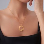 Personalised Circular 3-5 Names Necklace Birthday Anniversary Christmas Gift for Women