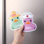 Aimant de réfrigérateur personnalisé avec nom et profession Décoration de réfrigérateur Cadeau d'anniversaire pour la famille et les amis