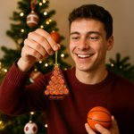 Spersonalizowana ozdoba choinkowa z imieniem i nazwiskiem na choinkę baseballową Prezent świąteczny dla dziecka Miłośnik sportu