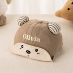 Personalisierte Adorable Multicolor bestickt Bär Hut mit Namen 3-18 Monate Baby Zubehör Geburtstag Weihnachten Geschenk für Babys Eltern