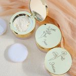 Scatola per il trucco personalizzata con nome e polvere, regalo di compleanno per le donne.