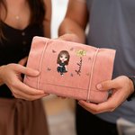 Personalizada Nacimiento Flor Caricatura Personaje Bolsa de Maquillaje con Nombre Viaje Esenciales Boda Fiesta Cumpleaños Regalo para Mujeres