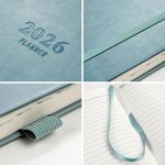 Personnalisé Fleur de naissance 2026 Planificateur A5 Calendrier Carnet de notes avec nom Cadeau d'anniversaire de la nouvelle année pour la famille et les amis