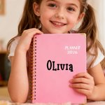 Personnalisé Nom 2026 Planificateur A5 avec pages de planification hebdomadaire mensuelle et onglets Cadeau d'anniversaire de Nouvel An pour collègues et amis