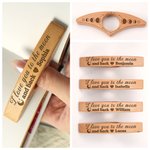 Porte-livres en bois avec nom gravé Cadeau de club de lecture pour les amoureux des livres