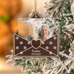Gepersonaliseerd Lettervormig Foto Acryl Ornament met Naam Tekst en Jaar Kerst Gedenk Cadeau voor Familie