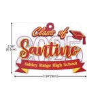 Personalised Graduation Cap Wooden Ornament with School Name Year and Name Home Decor Christmas Gift for Graduates Friends