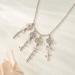 Gepersonaliseerde 1-8 Geboorte Bloem Geboortesteen Ketting met Naam Sierlijk Sieraden Verjaardag Verjaardag Kerstcadeau voor Oma Moeder Vrouwen
