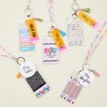 Personalized Pencil Badge Beads Lanyard Set with Name and Tassel Teachers' Day Appreciation Back to School Gift for Teachers Educators