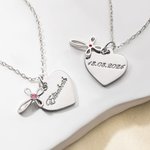 Personalizada Cruz y Piedra de Nacimiento Pedante Forma de Corazón Delicado Collar con Texto Grabado Cumpleaños Aniversario Bautizo Regalo para Niños Mujeres
