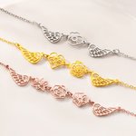 Spersonalizowany naszyjnik 1-3 Birth Flowers Angel Wing Dainty Pamiątkowy rocznicowy prezent świąteczny dla kobiet