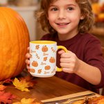 Gepersonaliseerde Pompoen Maple Leaf Keramische koffiemok met naam Thanksgiving Day herfst cadeau voor familie kinderen vrienden