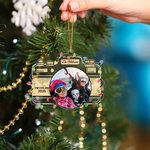 Personalised Christmas Light Camera Photo Acrylic Ornament with Name Text and Year Home Decor Christmas Gift for Family Friends