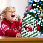 Gepersonaliseerd rendier sneeuwvlok gestreept kerstcadeau tas met foto kerstcadeau voor jongens meisjes