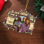 Personalised Christmas Light Camera Photo Acrylic Ornament with Name Text and Year Home Decor Christmas Gift for Family Friends
