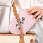 Fiore di nascita personalizzato in pelle PU LED Light Travel Jewelry Box con nome Regalo di compleanno per damigelle d'onore sorelle