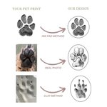 Personalizado collar de proyección de fotos con la impresión de la pata grabado Pet Loss Memorial Jewelry Birthday Gift for Pet Lovers Owners