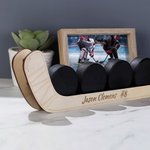 Personalized Multicolour 3D Printed Hockey Stick Holder Hockey Puck Display Shelf Set with Text Wall Mount Home Storage Birthday Gift for Hockey Lover