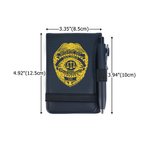 Personalized PU Leather Sheriff Star Police Shield Law Enforcement Notepad with Texts and Pen Birthday Graduation Retirement Gift for Police Officers