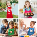 Gepersonaliseerd Schattige Dieren Kinderschort- en Koksmutsenset met Naam voor Koken Knutselactiviteiten Verjaardag of Feestdagen Cadeau voor Kinderen