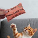 Personalised Christmas Envelope Bell Cat Toy with Catnip and Name Cat Christmas Party Gift for Cat Owner Lover