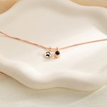 Personalizado collar de proyección de fotos con la impresión de la pata grabado Pet Loss Memorial Jewelry Birthday Gift for Pet Lovers Owners