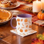 Gepersonaliseerde Pompoen Maple Leaf Keramische koffiemok met naam Thanksgiving Day herfst cadeau voor familie kinderen vrienden