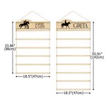Personalised Horse Show Silhouette Ribbon Badge Holder with Text Equestrian Award Display Birthday Game Day Team Gift for Horse Rider Lover